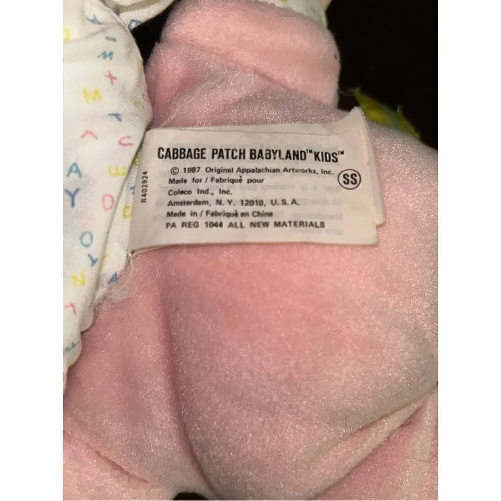 Vintage 1989 cabbage patch baby land rattle 10in doll